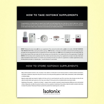 How To Take Isotonix® Supplements Flyer