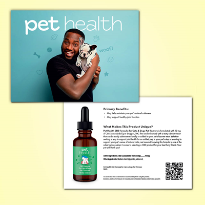 Pet Health CBD Formula Postcard