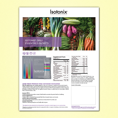 Isotonix® Daily Essentials Packets Flyer