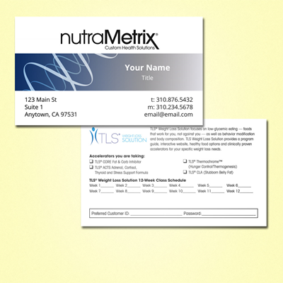 nutraMetrix TLS Business Card