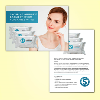 Premium Flushable Wipes Postcard