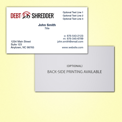 Debt Shredder Business Card (Design 3)